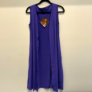 Iman NWT Long Purple Duster size S Global Chic